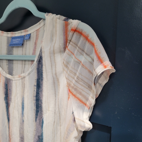 Vera Wang Striped Shirt - Picture 2 of 4